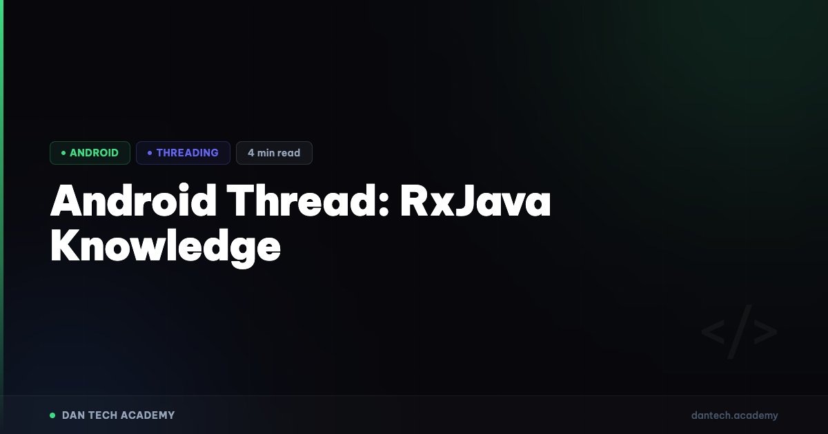 Android Thread: RxJava Knowledge | Dan Tech Academy - Học Lập Trình Với AI